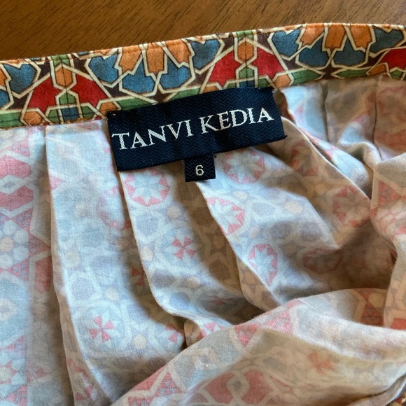 Anthropologie Tanvi Kedia pleated skirt. Sz 6 - Picture 4 of 6